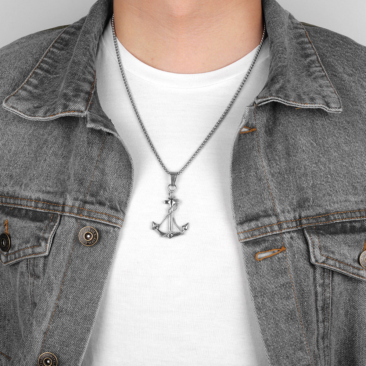 Golden Silver Color Anchor Men - مراجعة Battle Rope Anchor وسعره
