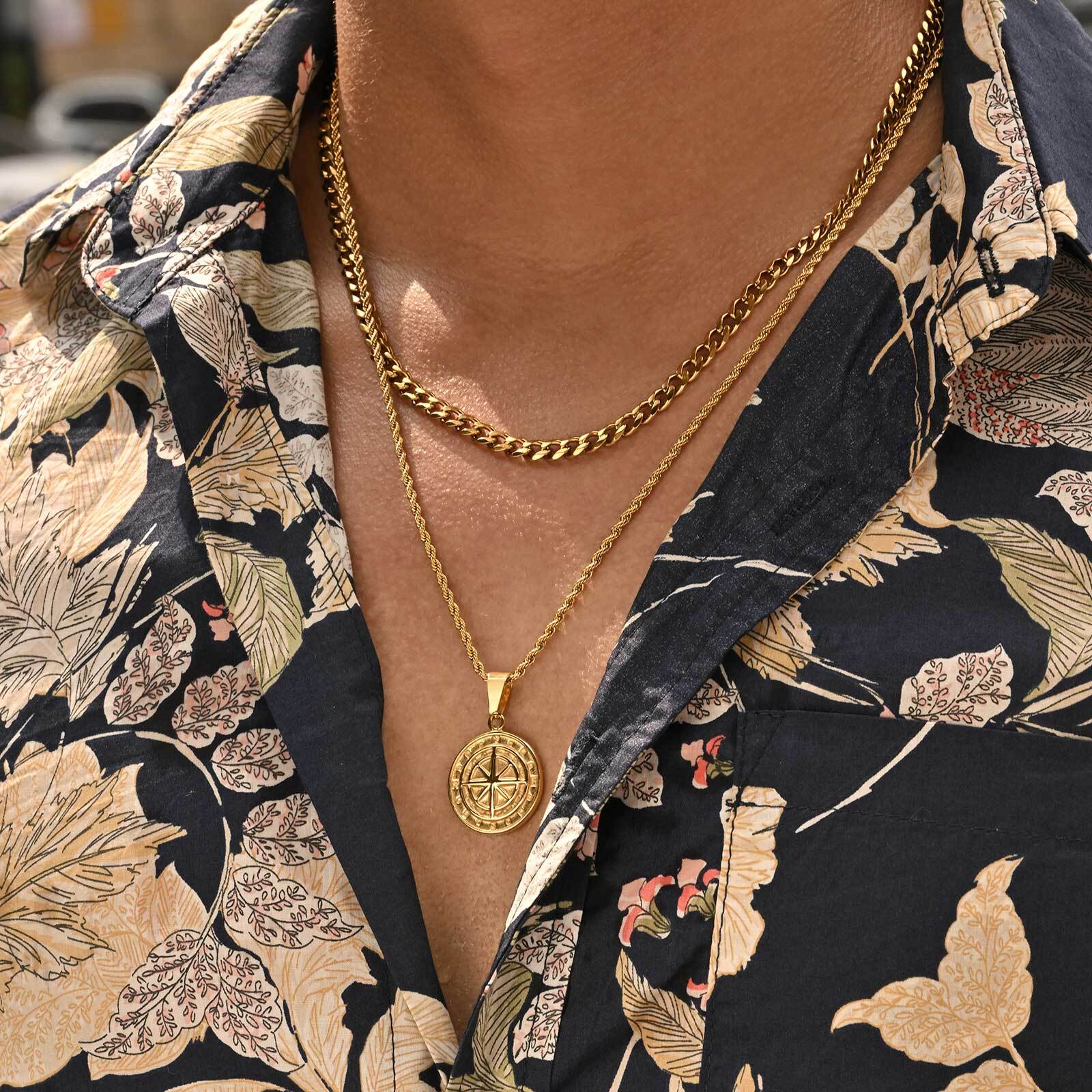 2pcs/set Compass Necklace for  - مراجعة Battle Rope Anchor وسعره