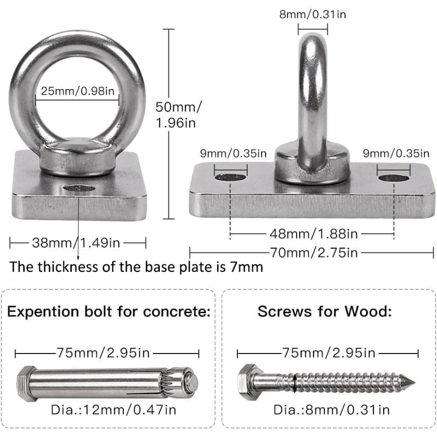 Wall Ceiling Mount Bracket for - مراجعة Battle Rope Anchor وسعره
