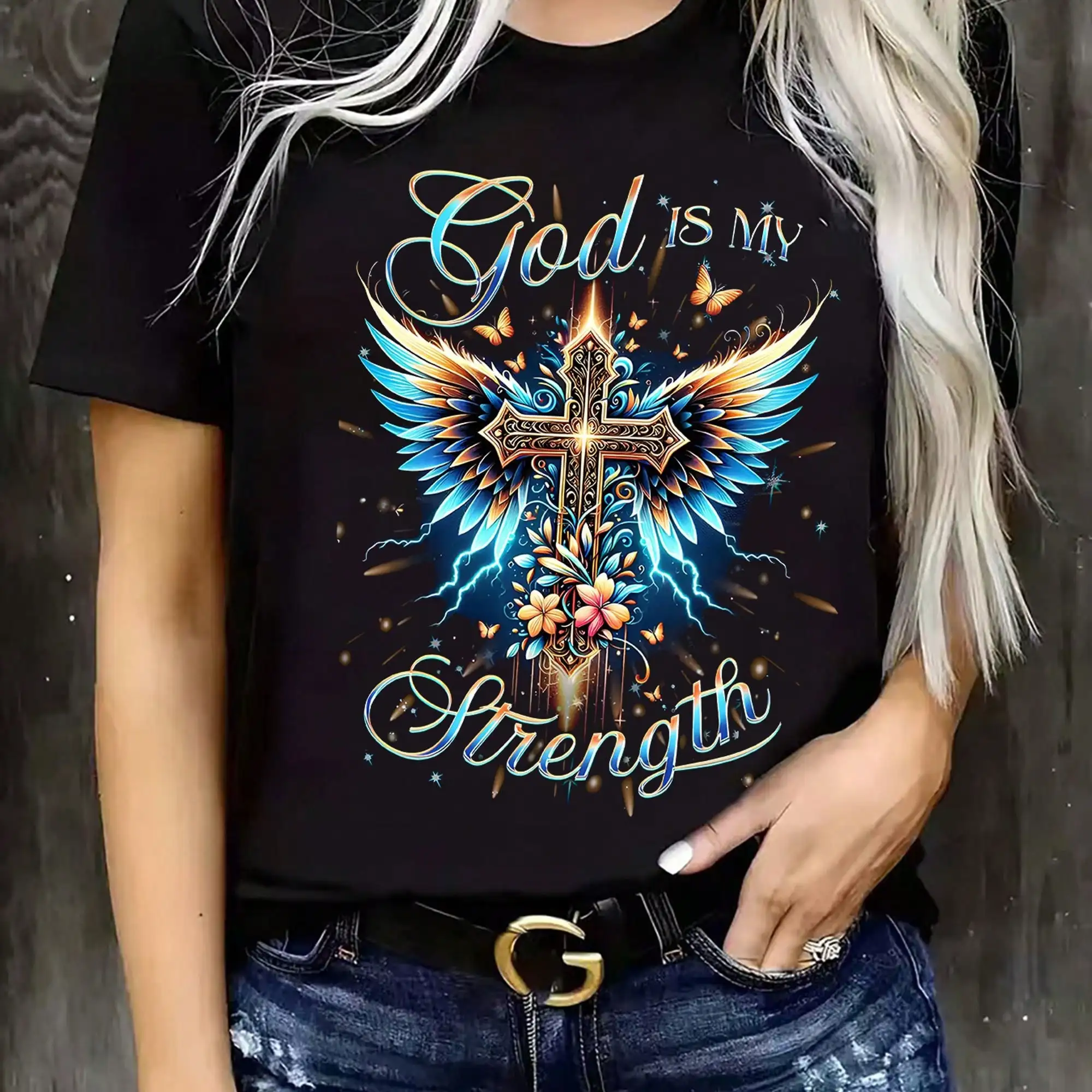Women's -Based T-Shirt - God I - مراجعة Crossfit Event وسعره